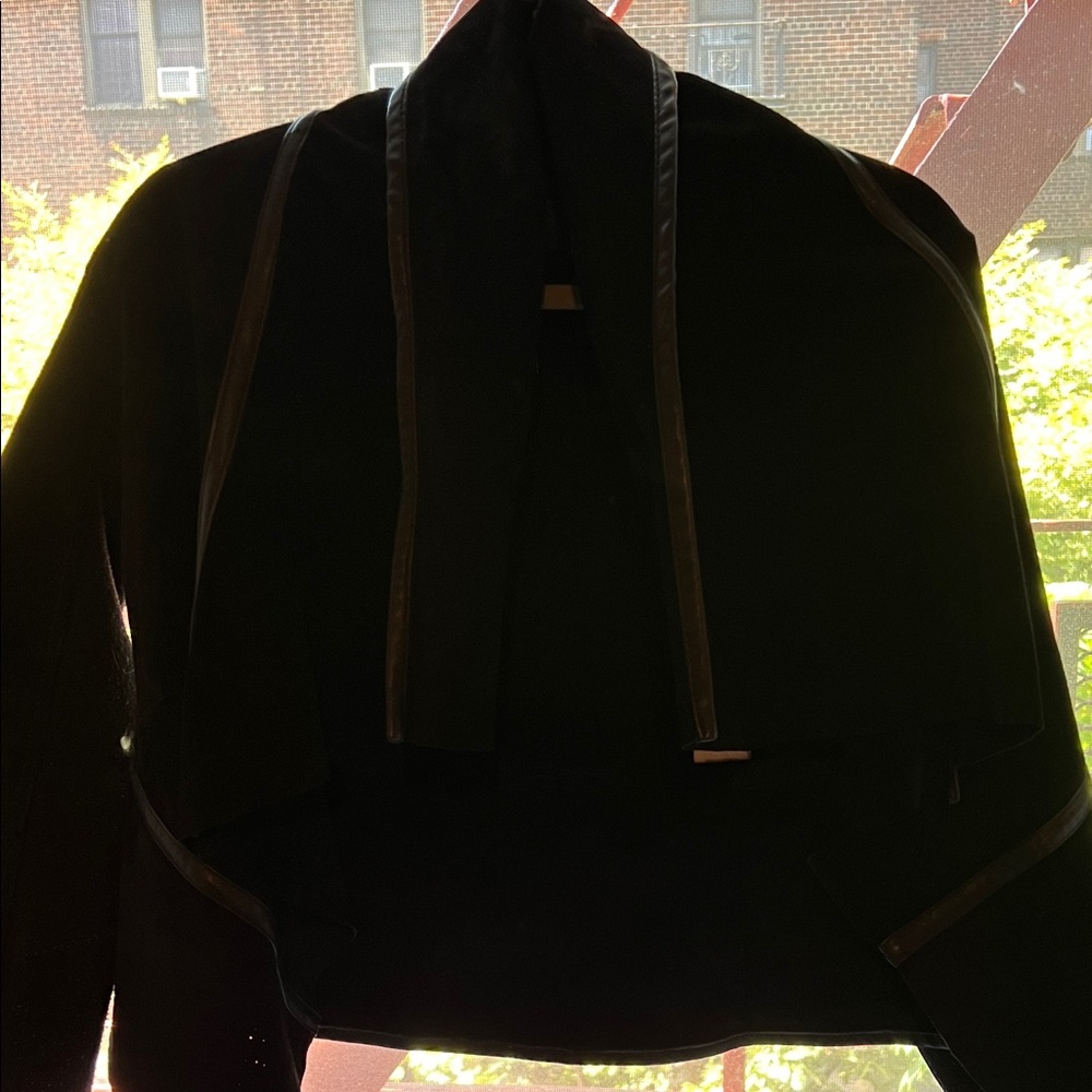 Chic Black Women's Blazer with Trim